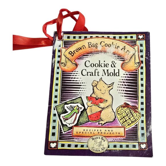 NEW Vintage 1992 Jack O Lantern Clay Cookie Mold by Brown Bag Cookie Art w/ Book - Picture 4 of 5